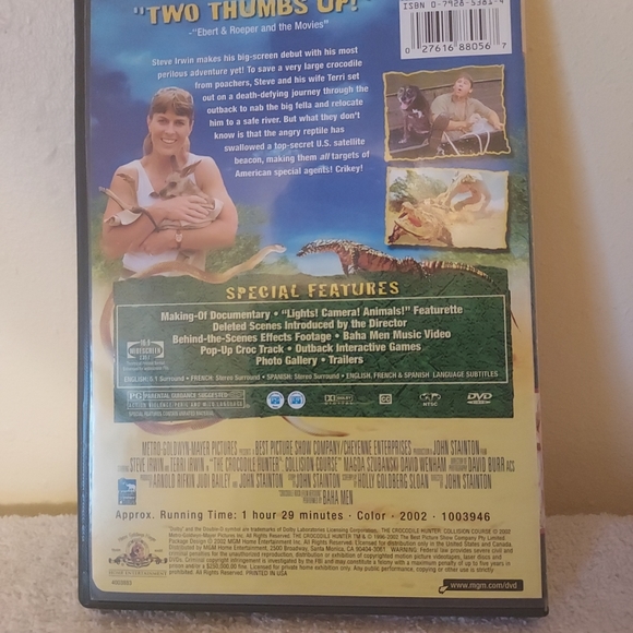 The Crocodile Hunter: Collision Course (DVD, 2002) Pre-Owned Tested Working - Picture 3 of 4